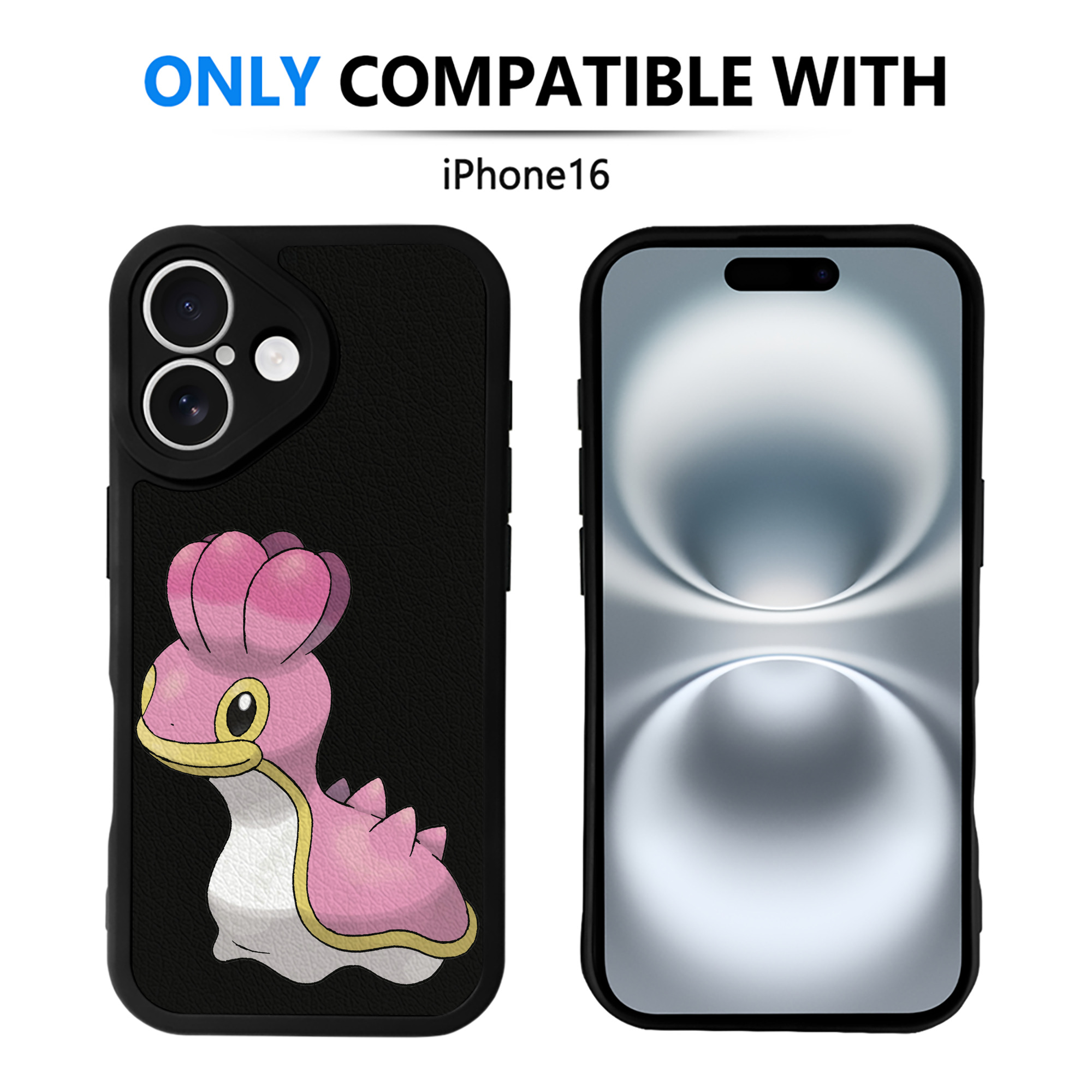 （画像用） ポケットモンスター Pokémon 【iPhone 16シリーズ対応】シリコンスマホケース（レザー調） 材質：シリコン